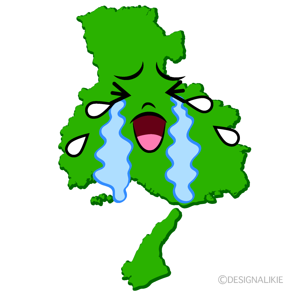 かわいい泣く兵庫県イラスト