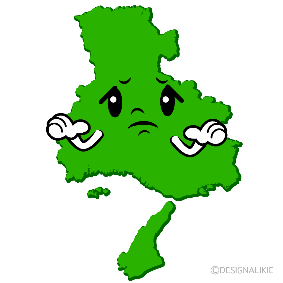 かわいい困る兵庫県イラスト