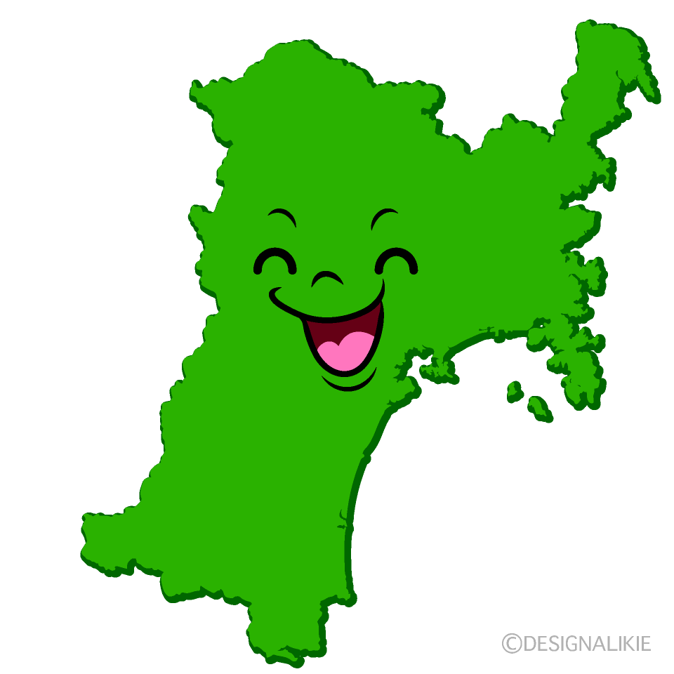 かわいい笑顔の宮城県イラスト