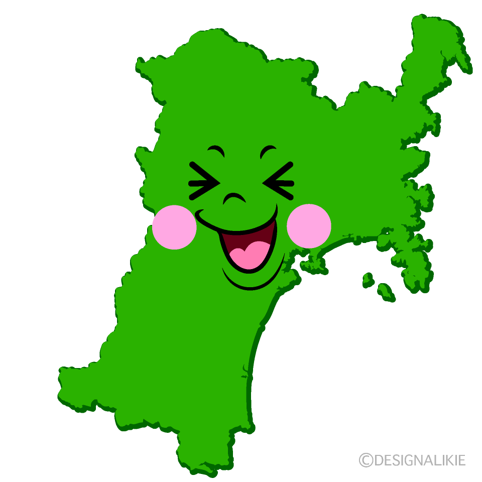 かわいい笑う宮城県イラスト
