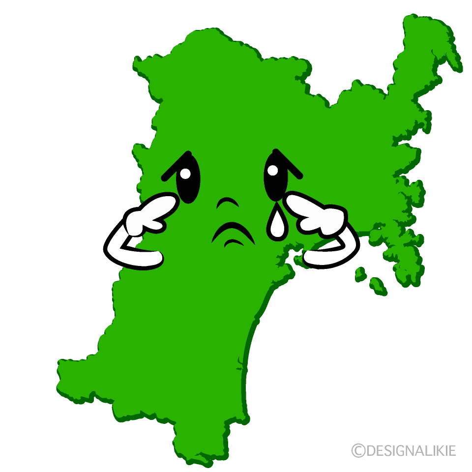 かわいい悲しい宮城県イラスト