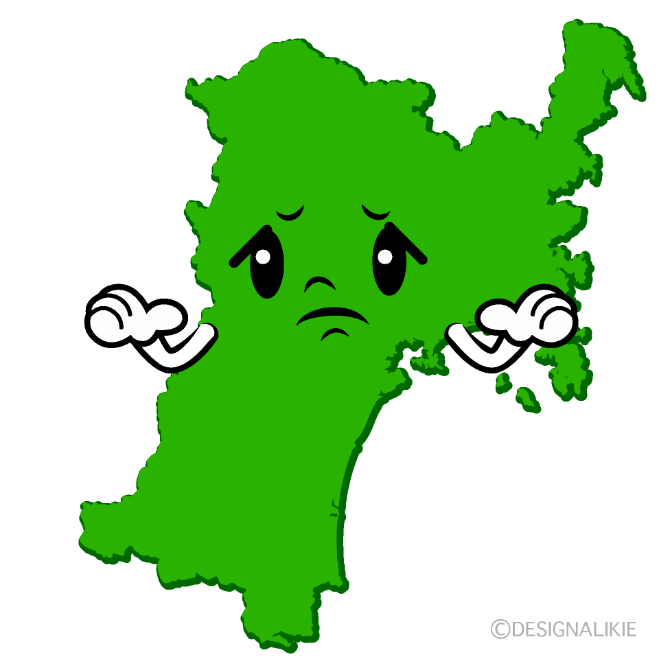 かわいい困る宮城県イラスト