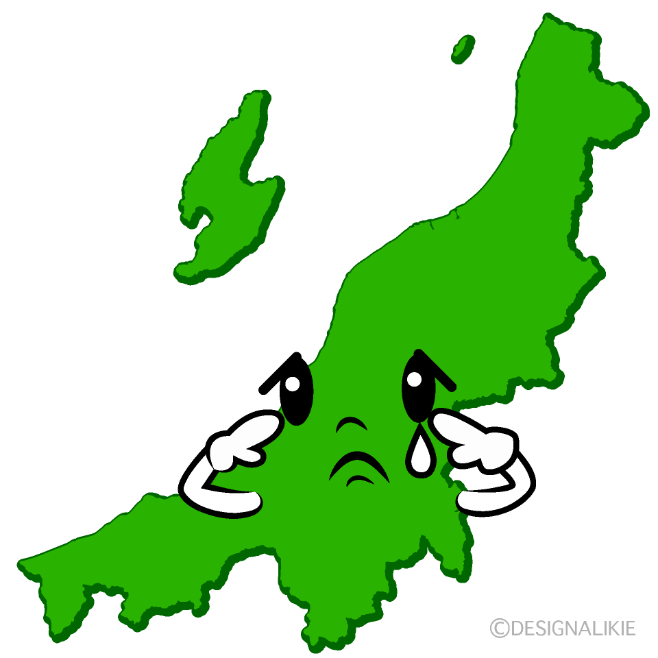 かわいい悲しい新潟県イラスト