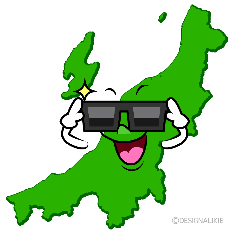 かわいいサングラスの新潟県イラスト