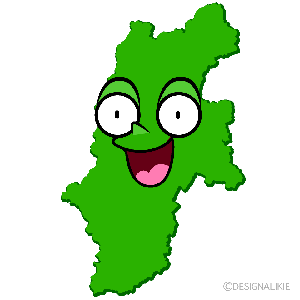 かわいい驚く長野県イラスト