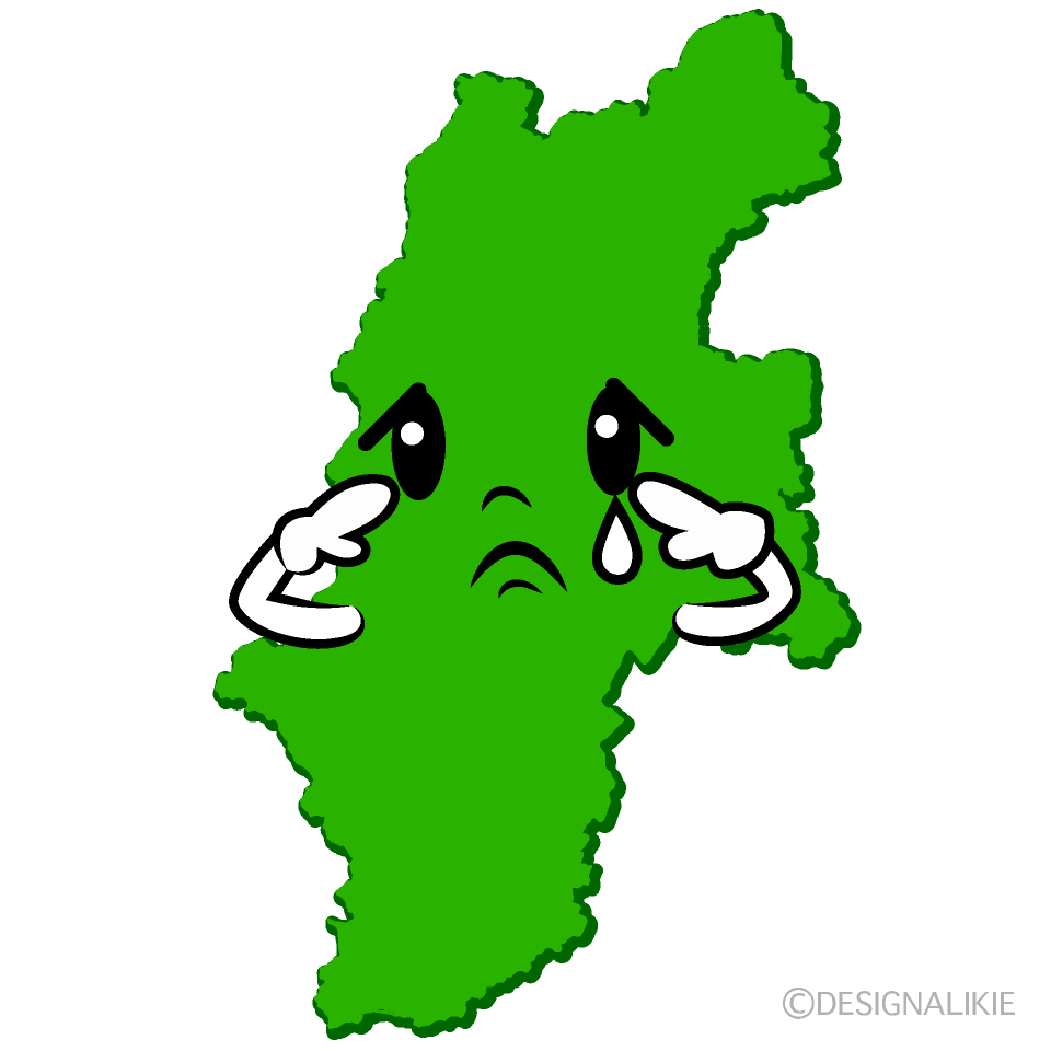 かわいい悲しい長野県イラスト