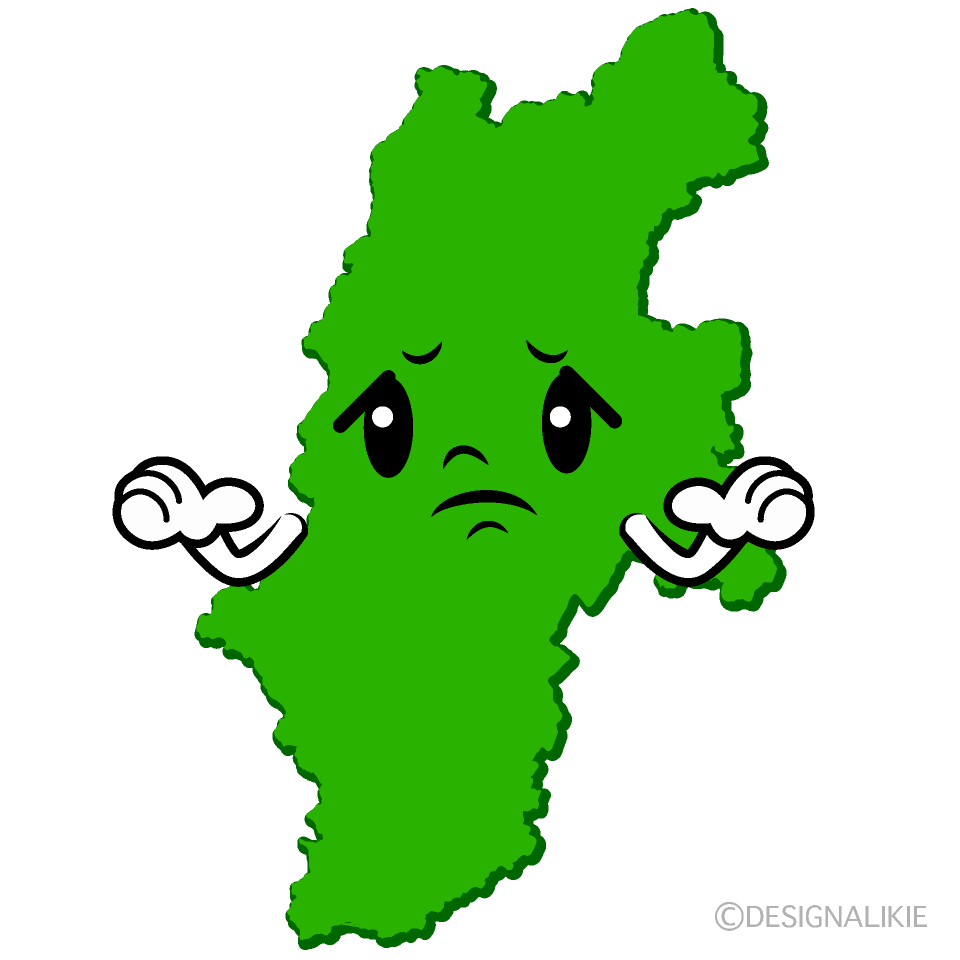 かわいい困る長野県イラスト