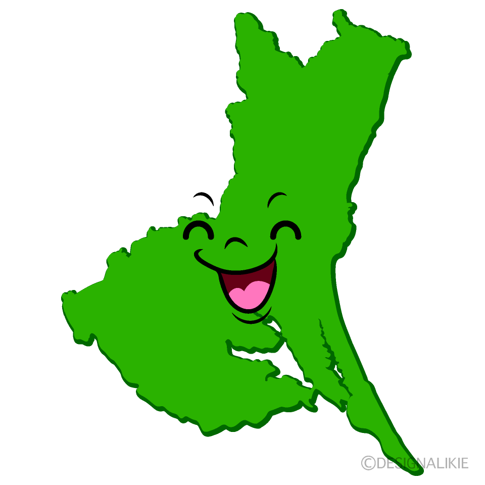 かわいい笑顔の茨城県イラスト
