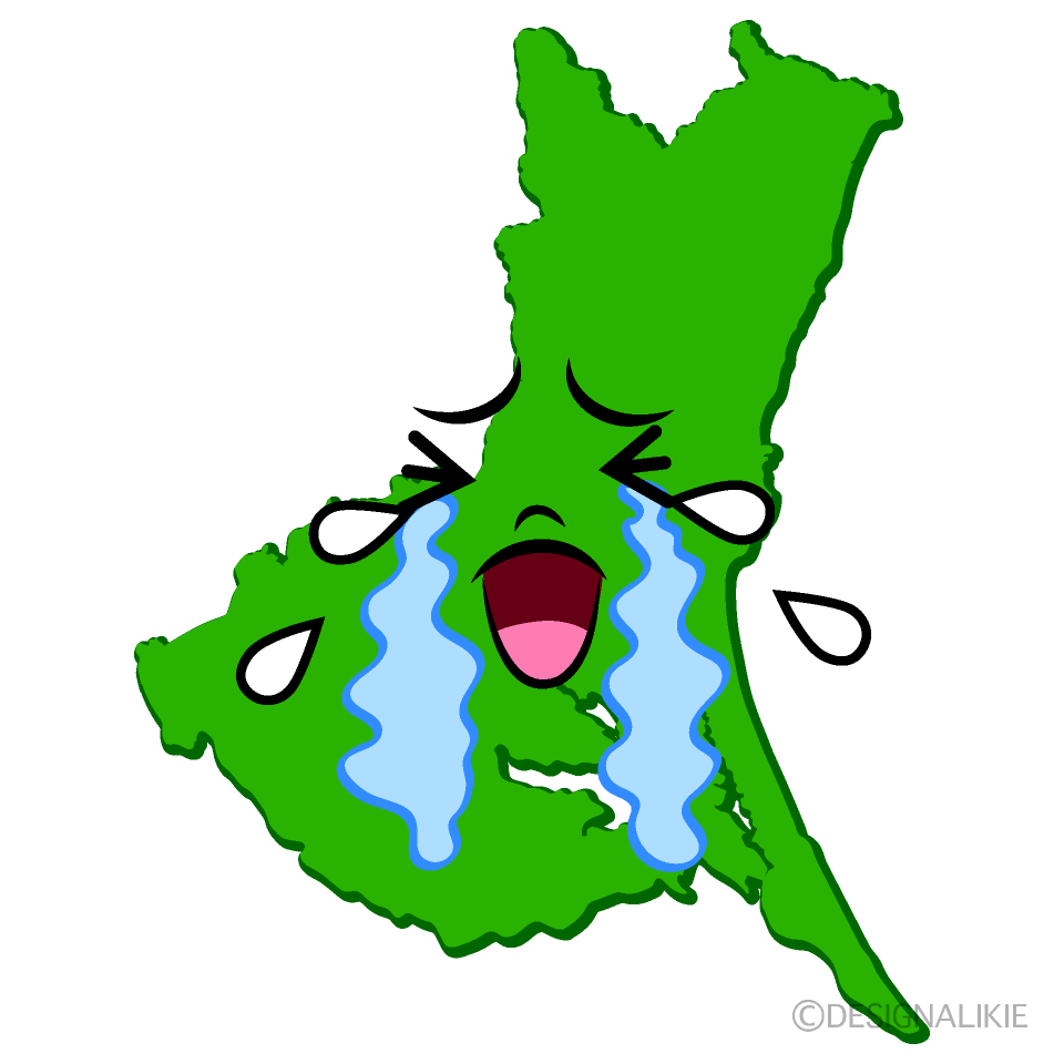かわいい泣く茨城県イラスト