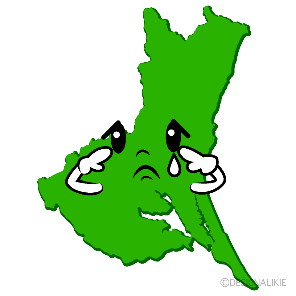 かわいい悲しい茨城県イラスト
