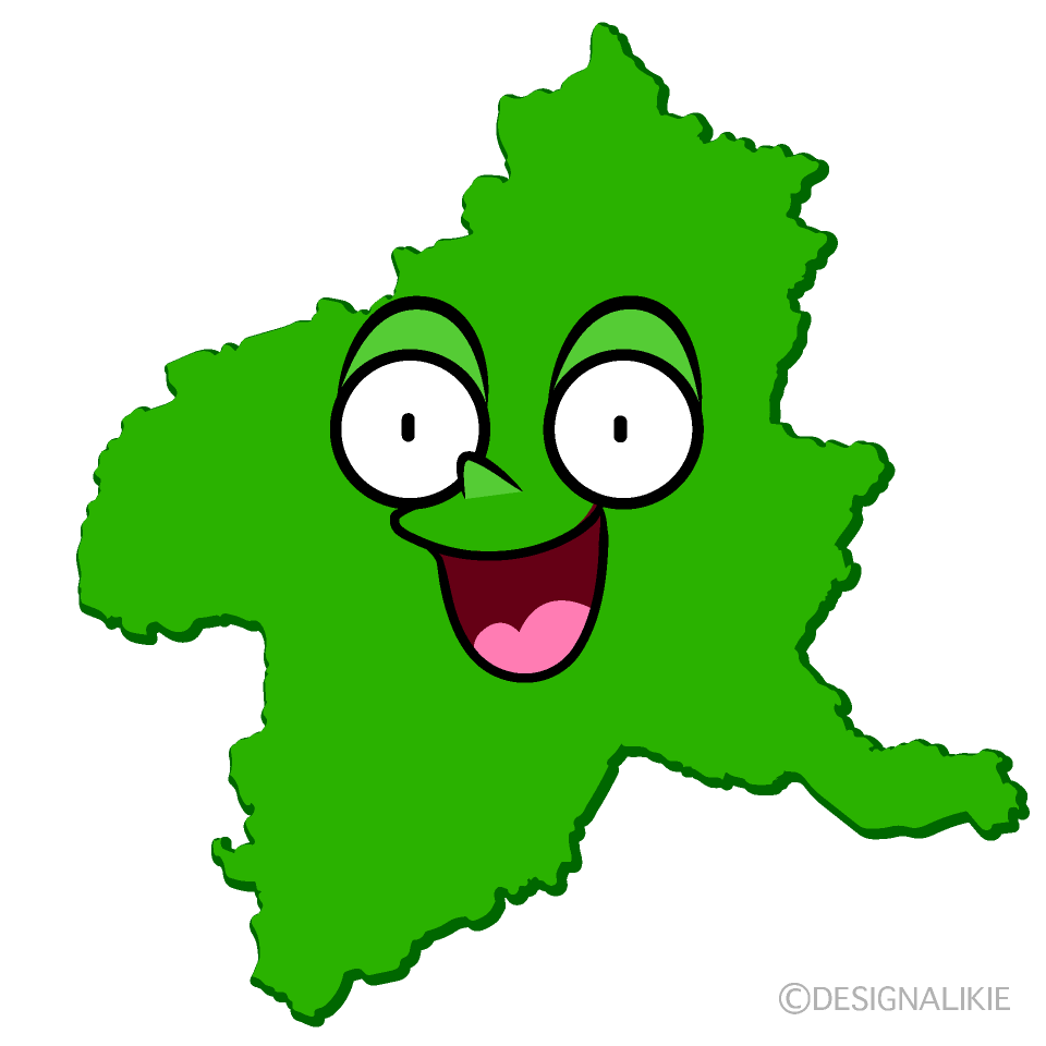 かわいい驚く群馬県イラスト