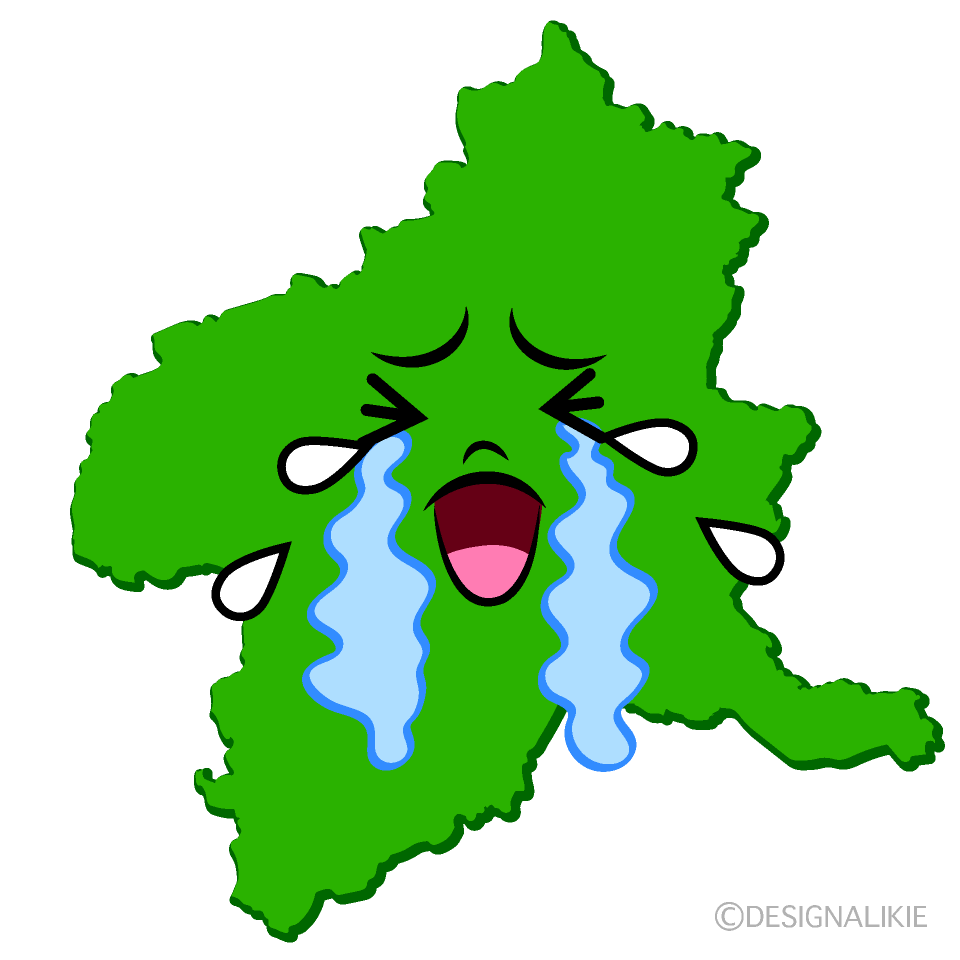 かわいい泣く群馬県イラスト