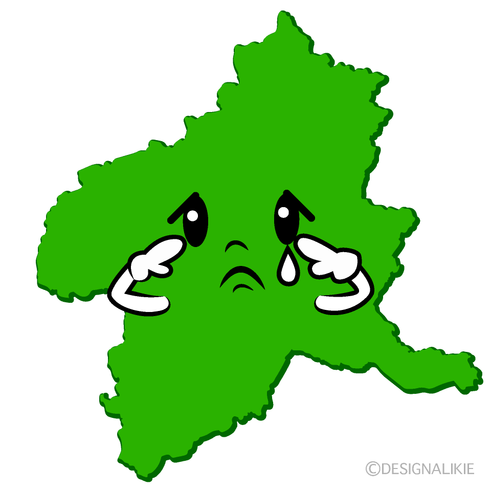 かわいい悲しい群馬県イラスト