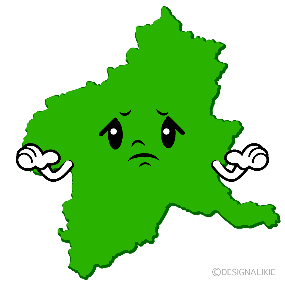 かわいい困る群馬県イラスト