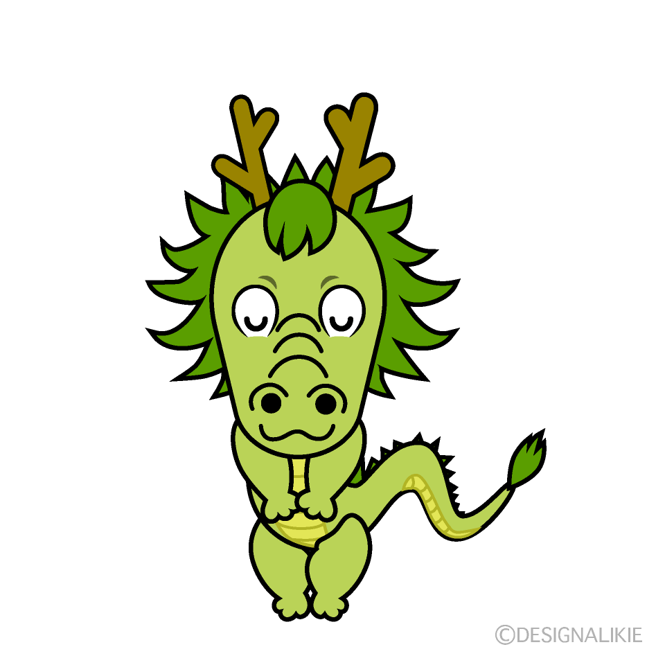Cute Bowing Dragon Clipart