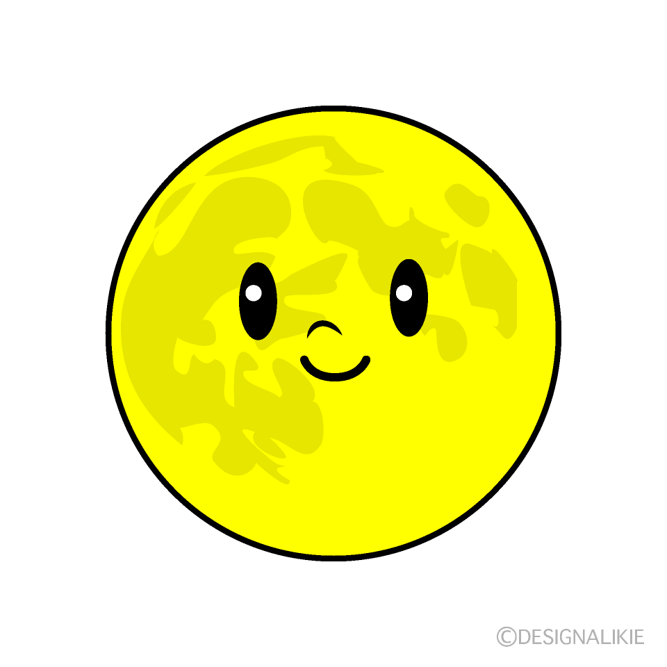 かわいい月イラスト