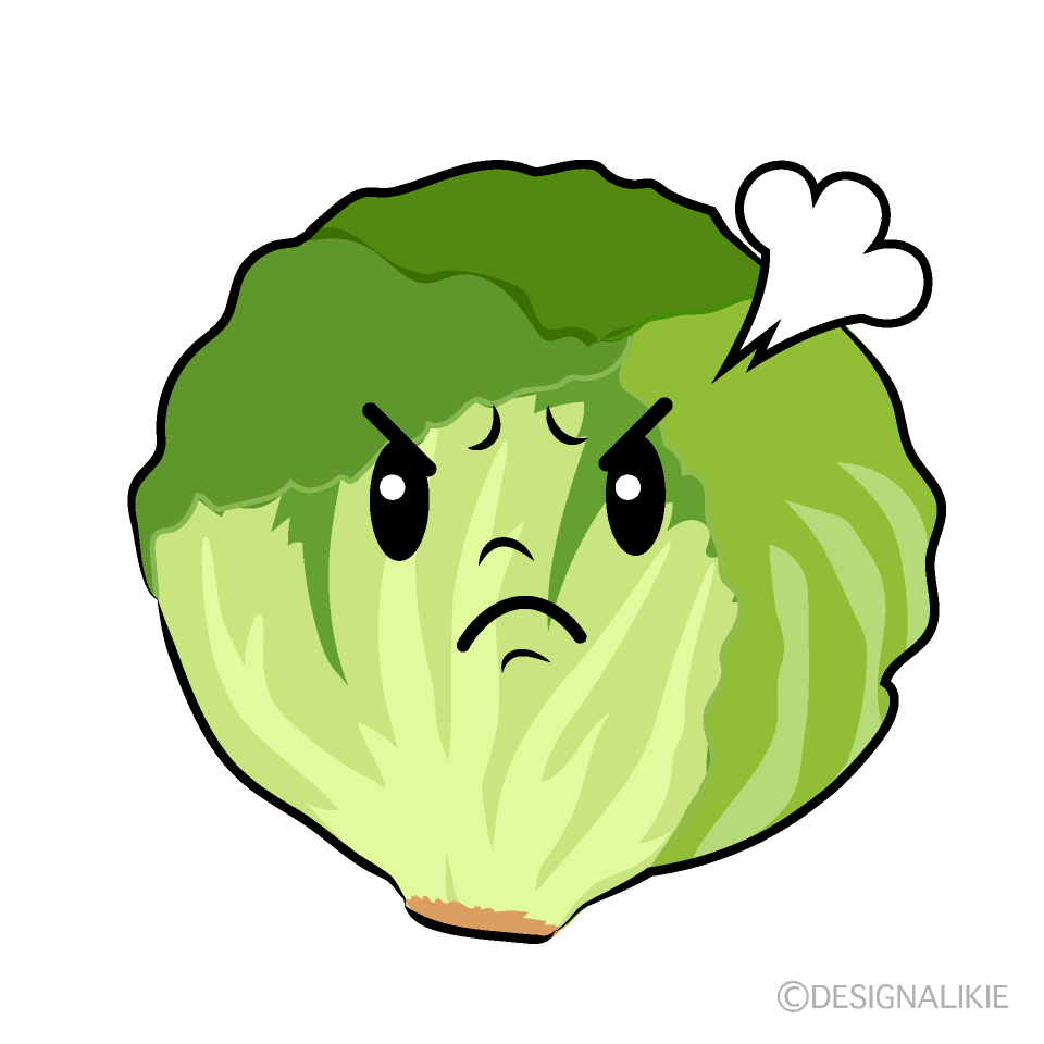 Cute Angry Lettuce Clipart
