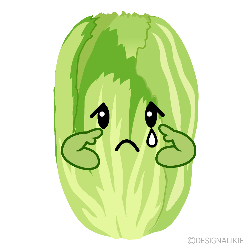 かわいい悲しい白菜イラスト