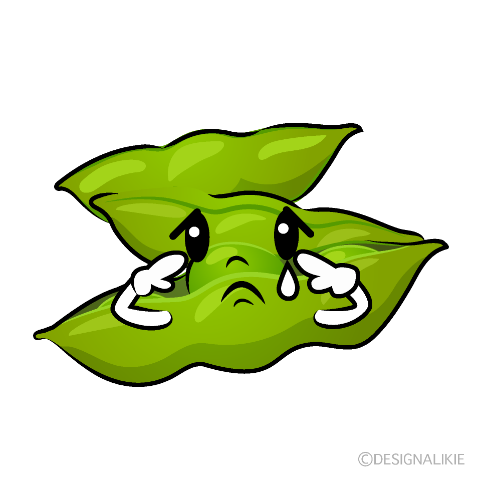 かわいい悲しい枝豆イラスト