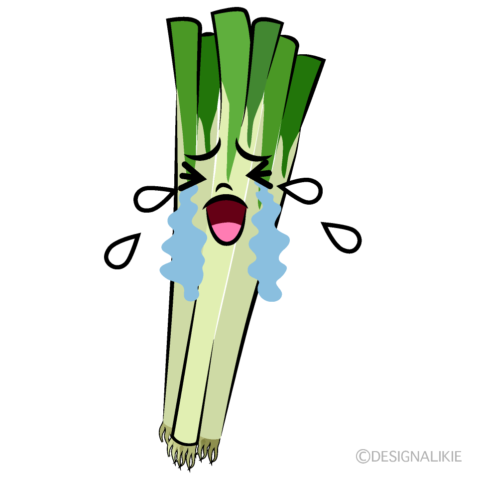 かわいい泣くネギイラスト