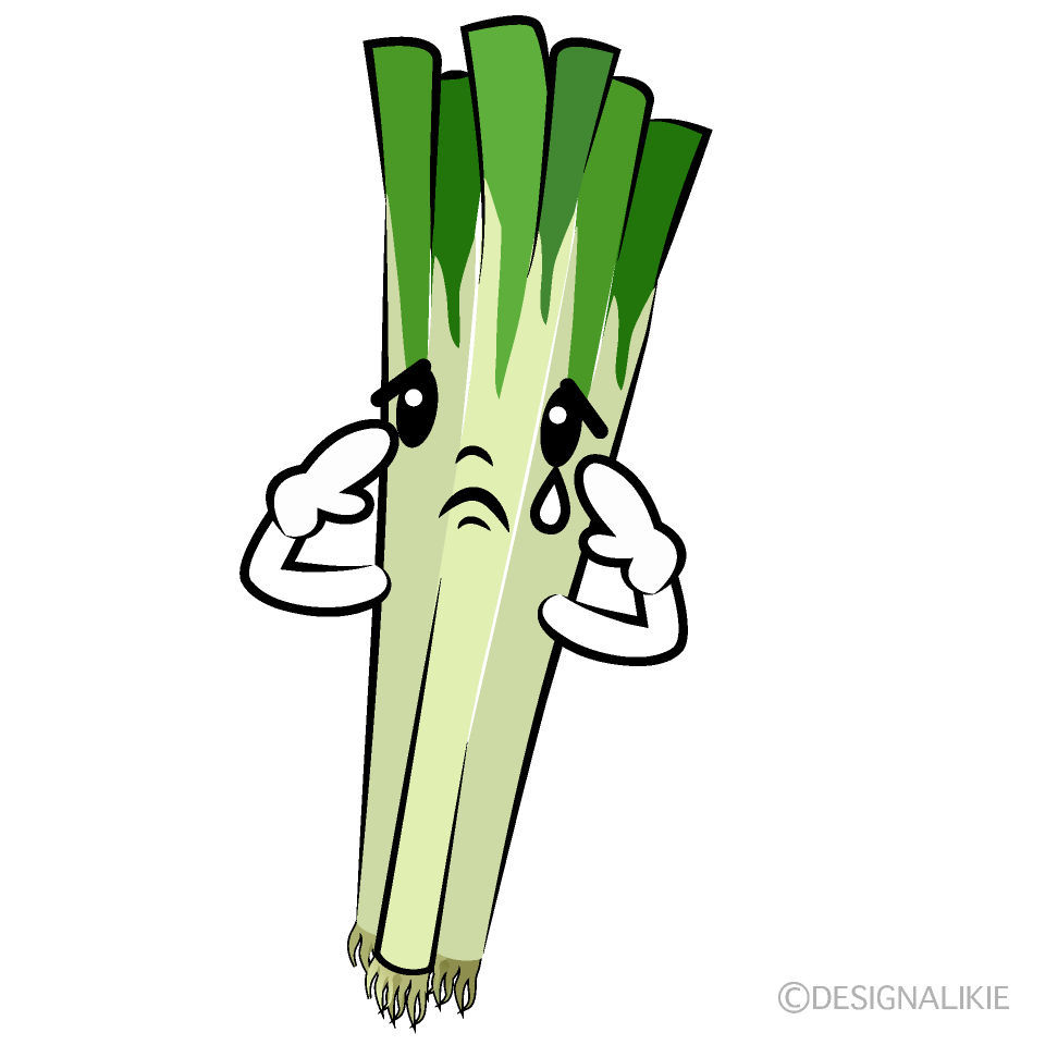 かわいい悲しいネギイラスト