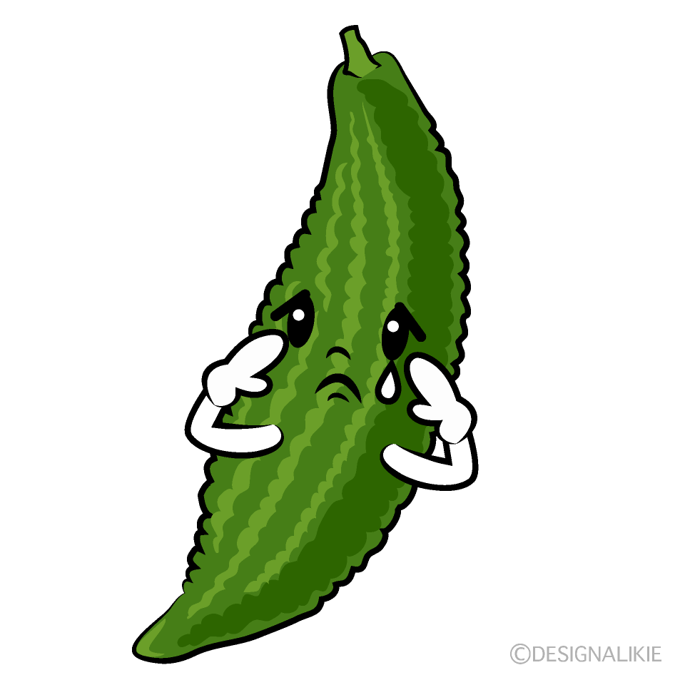 かわいい悲しいゴーヤイラスト