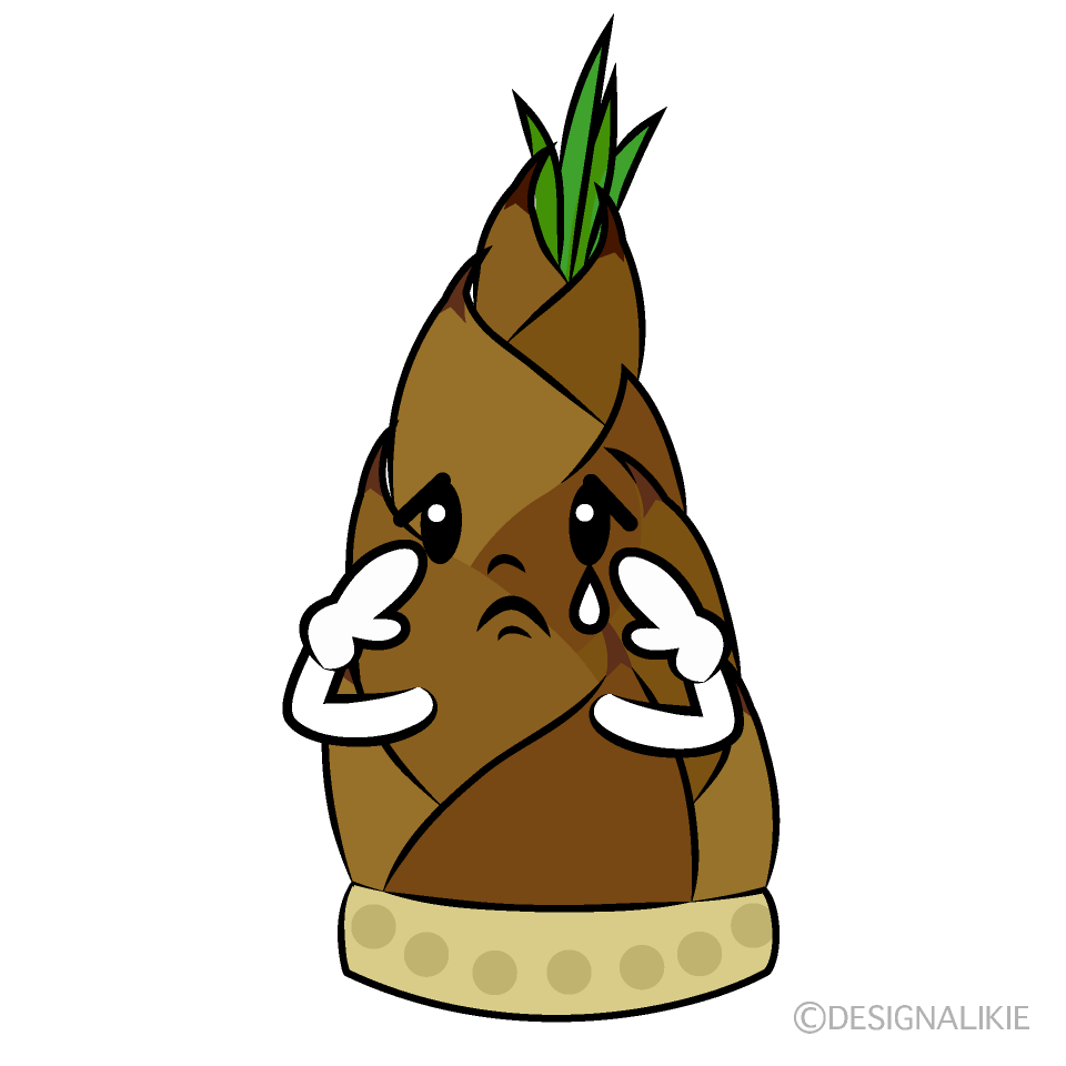 Cute Sad Bamboo Shoot Clipart