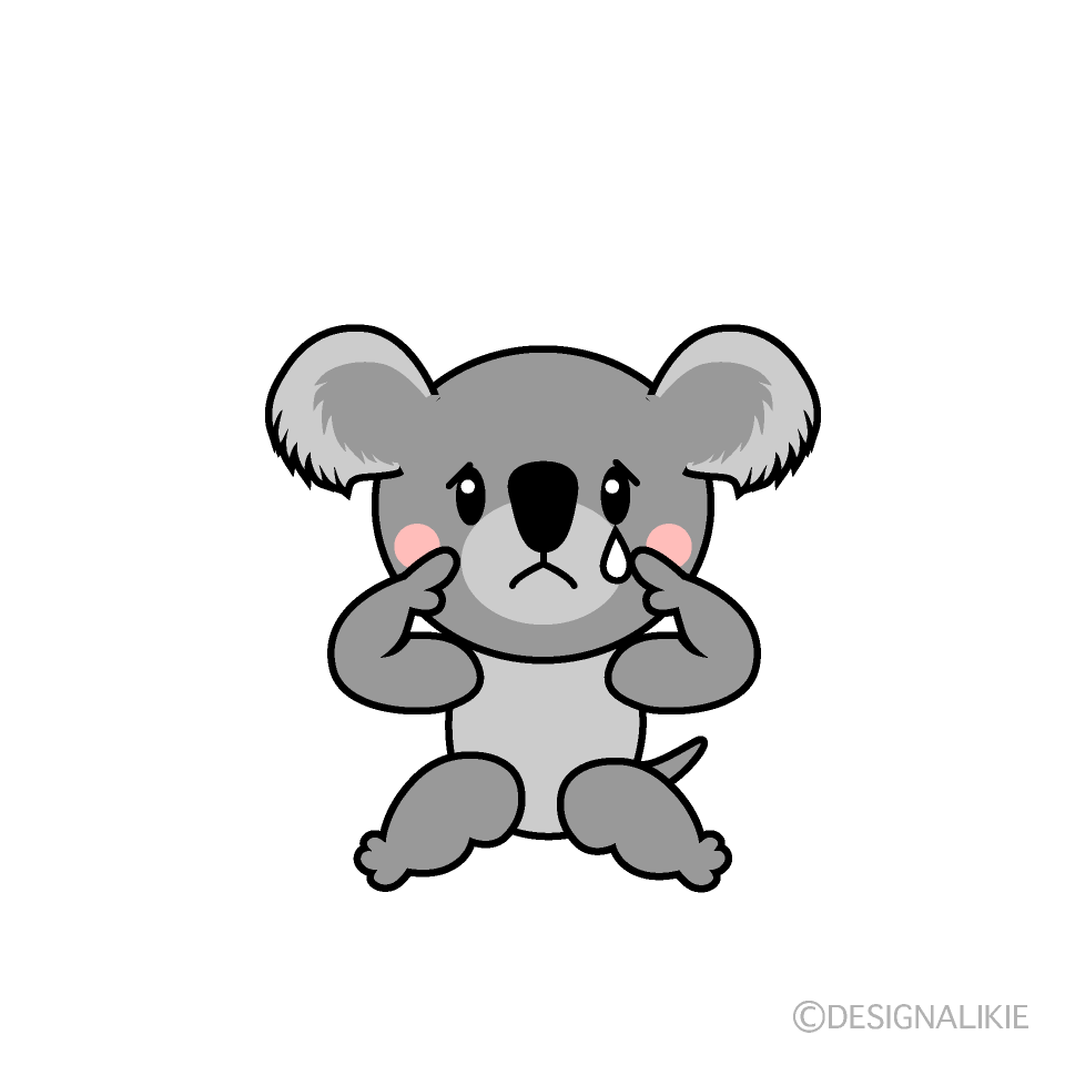 かわいい悲しいコアライラスト