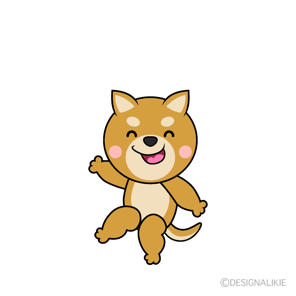 かわいい笑顔の柴犬イラスト
