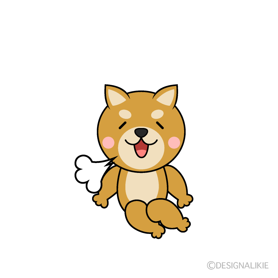 かわいいリラックスした柴犬イラスト