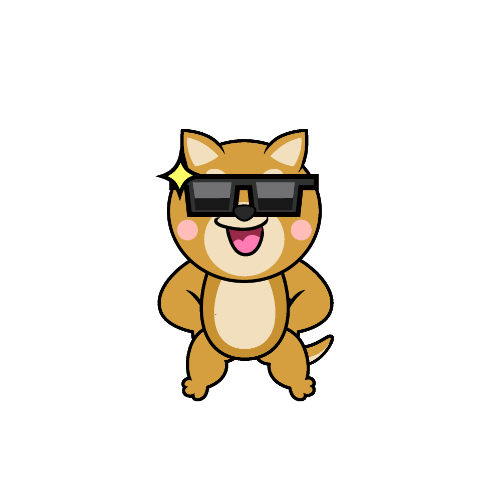 かわいいかっこいい柴犬イラスト