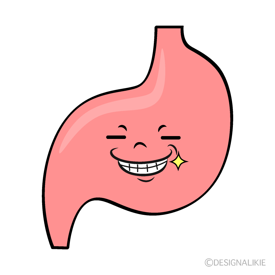 Cute Grinning Stomach Clipart
