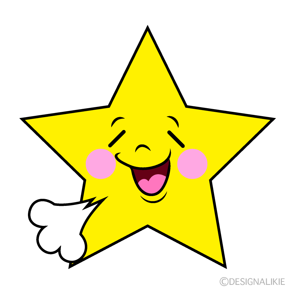 かわいいリラックスした星イラスト