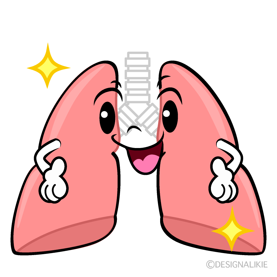 Cute Sparkling Lung Clipart