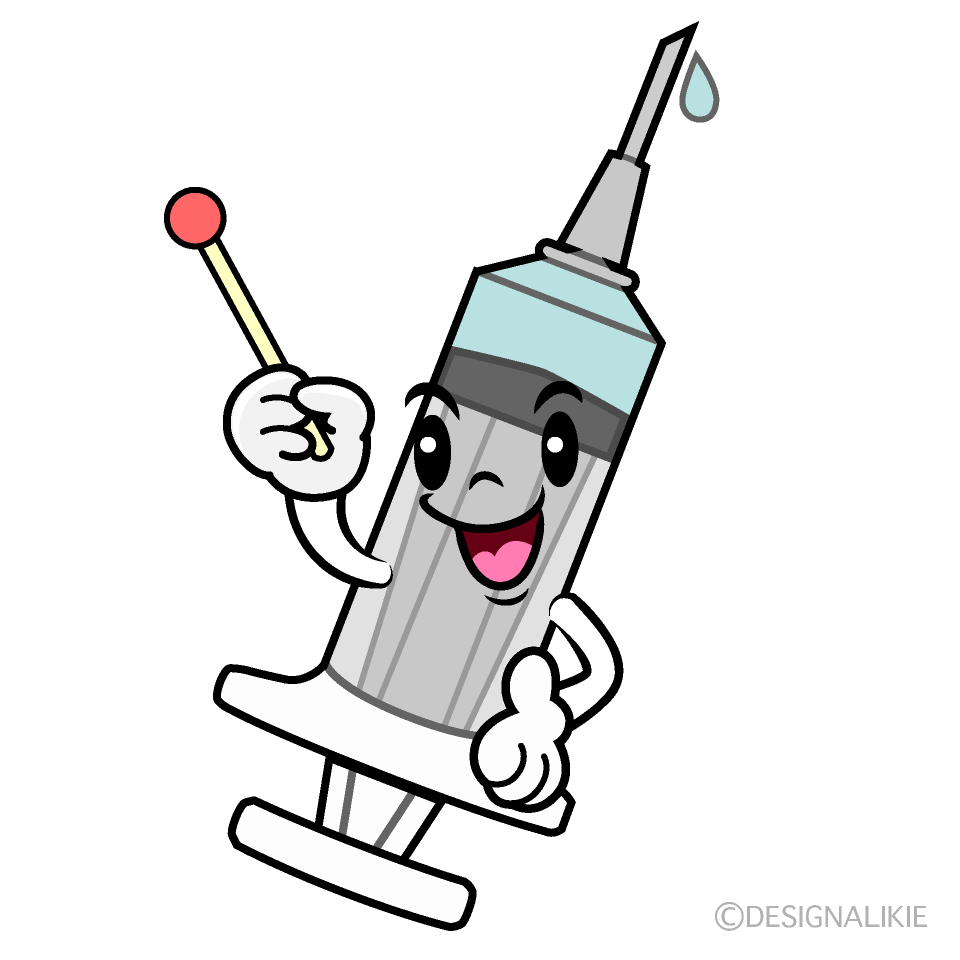 Cute Talking Syringe Clipart