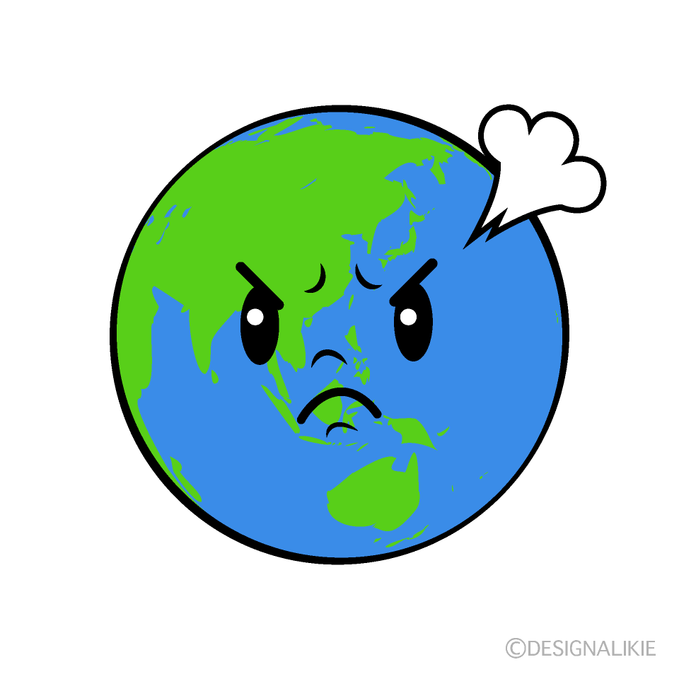 Cute Angry Earth Clipart