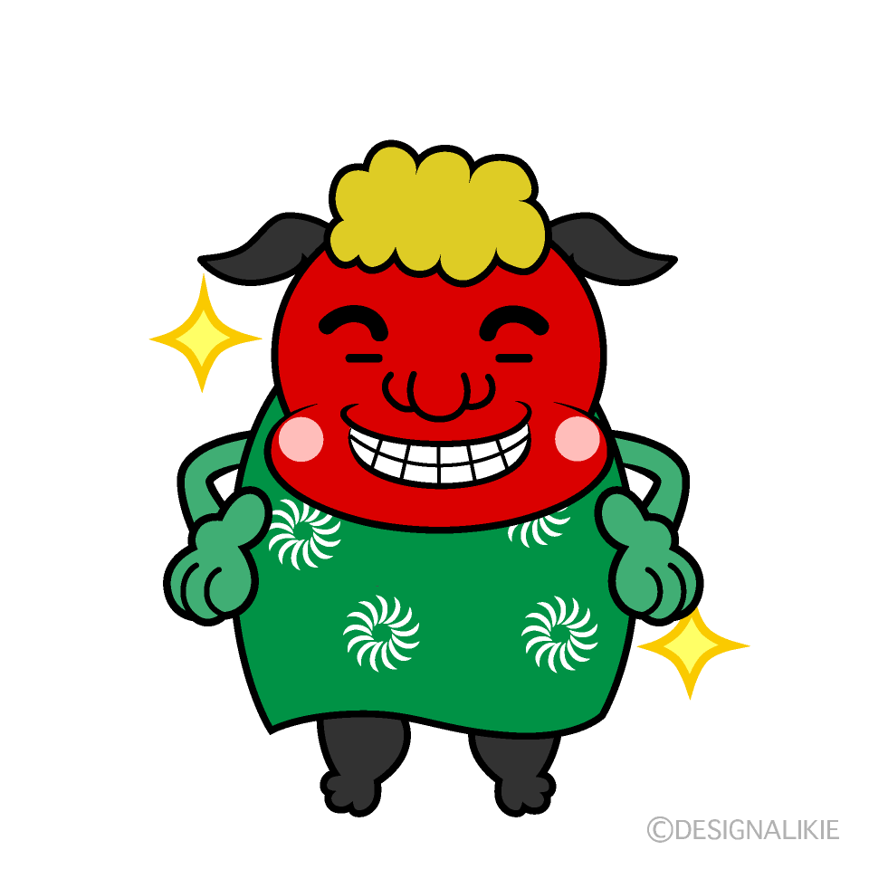 かわいい煌く獅子舞イラスト