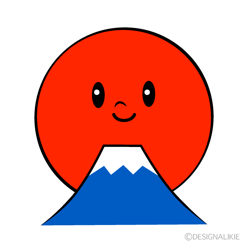 かわいい初日の出イラスト