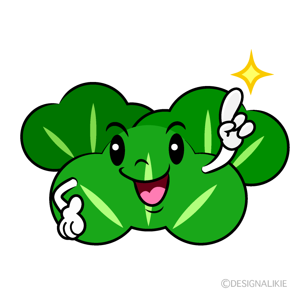 かわいい指差す松イラスト