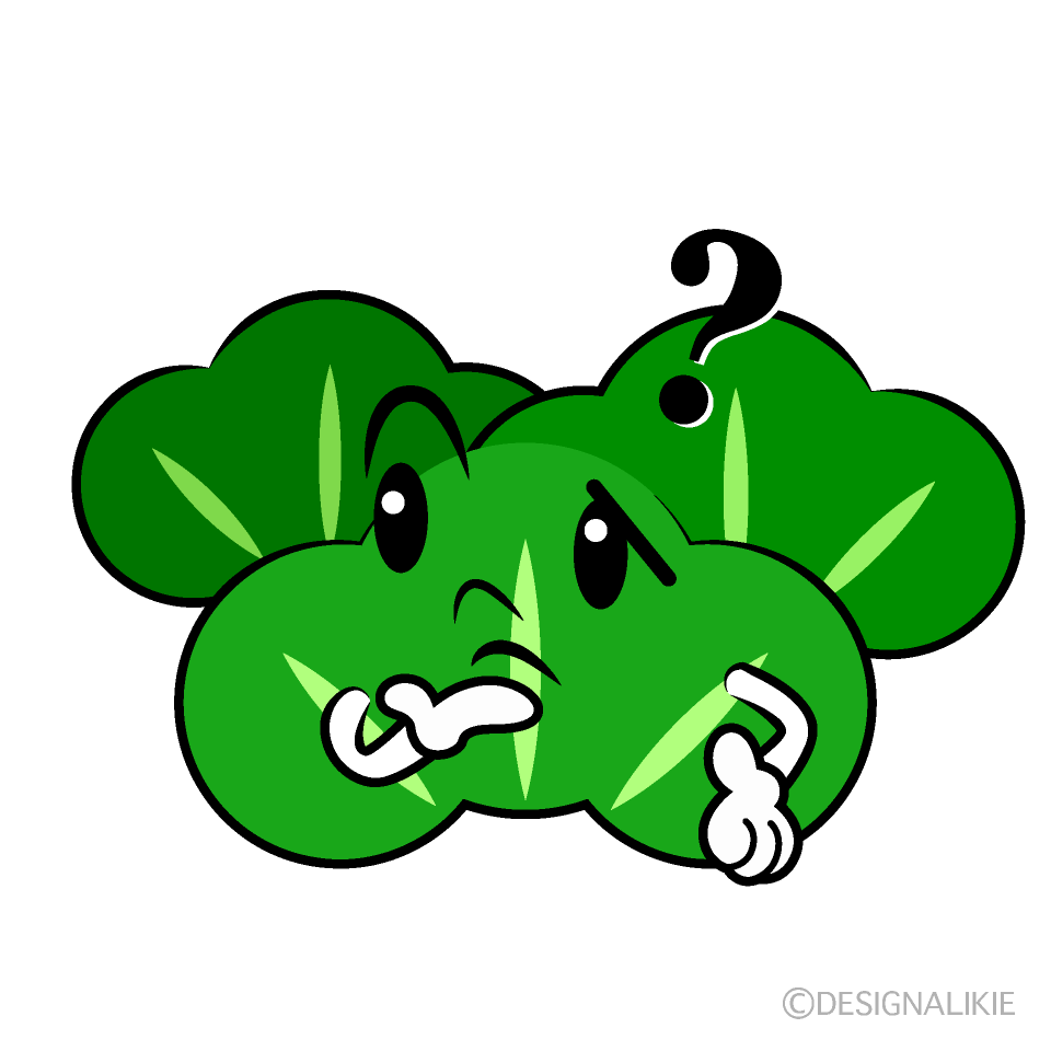 かわいい考える松イラスト