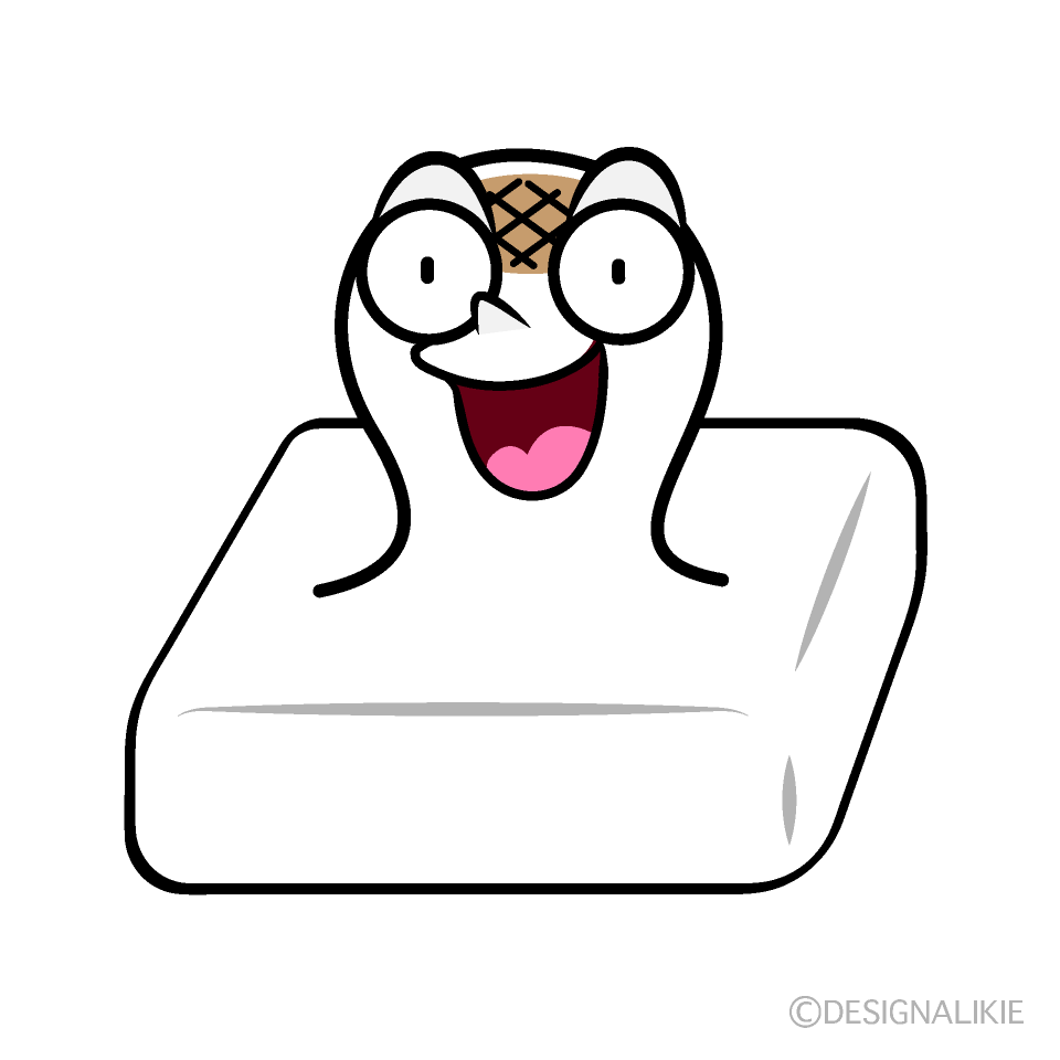 かわいい驚く餅イラスト