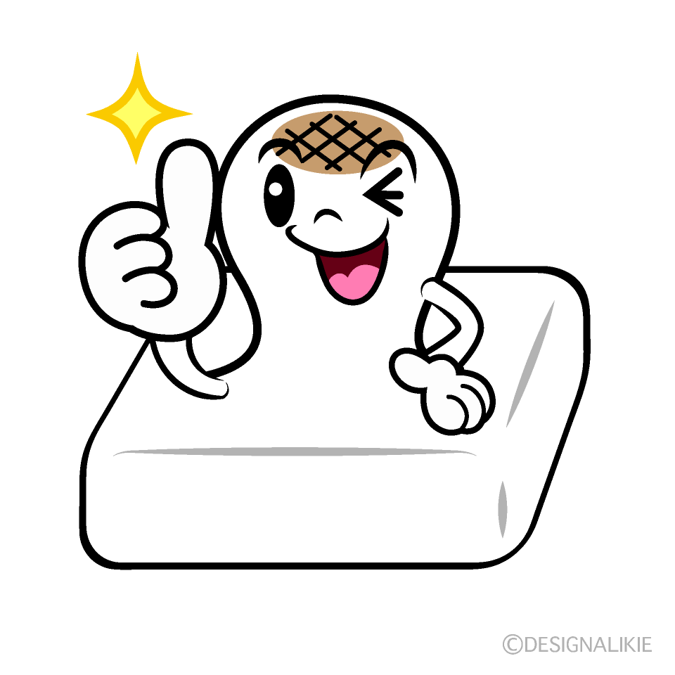 かわいいいいね！の餅イラスト