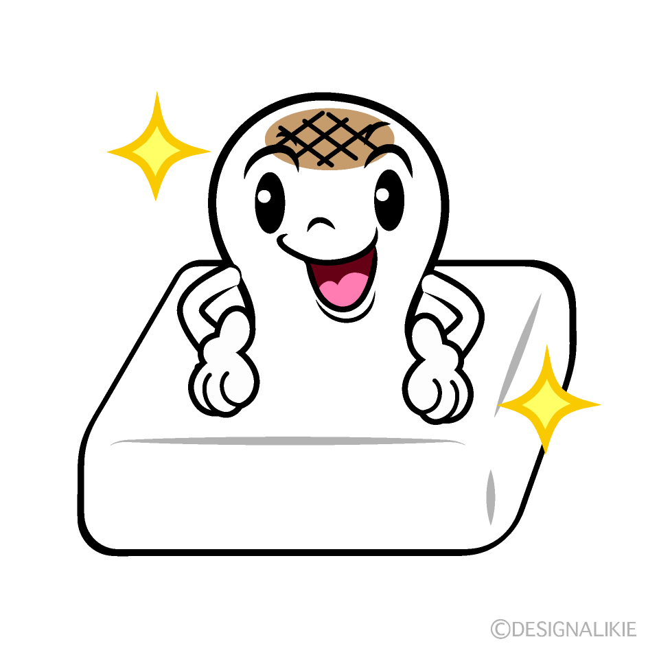 かわいい煌く餅イラスト