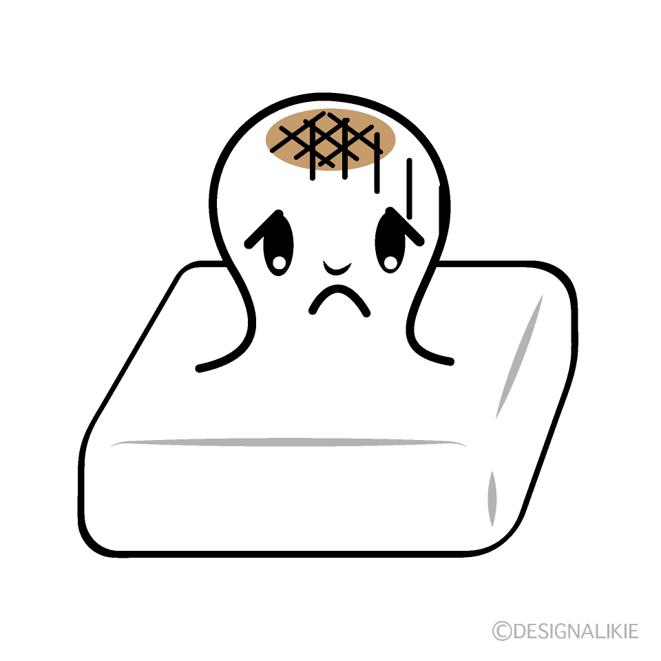 かわいい落ち込む餅イラスト
