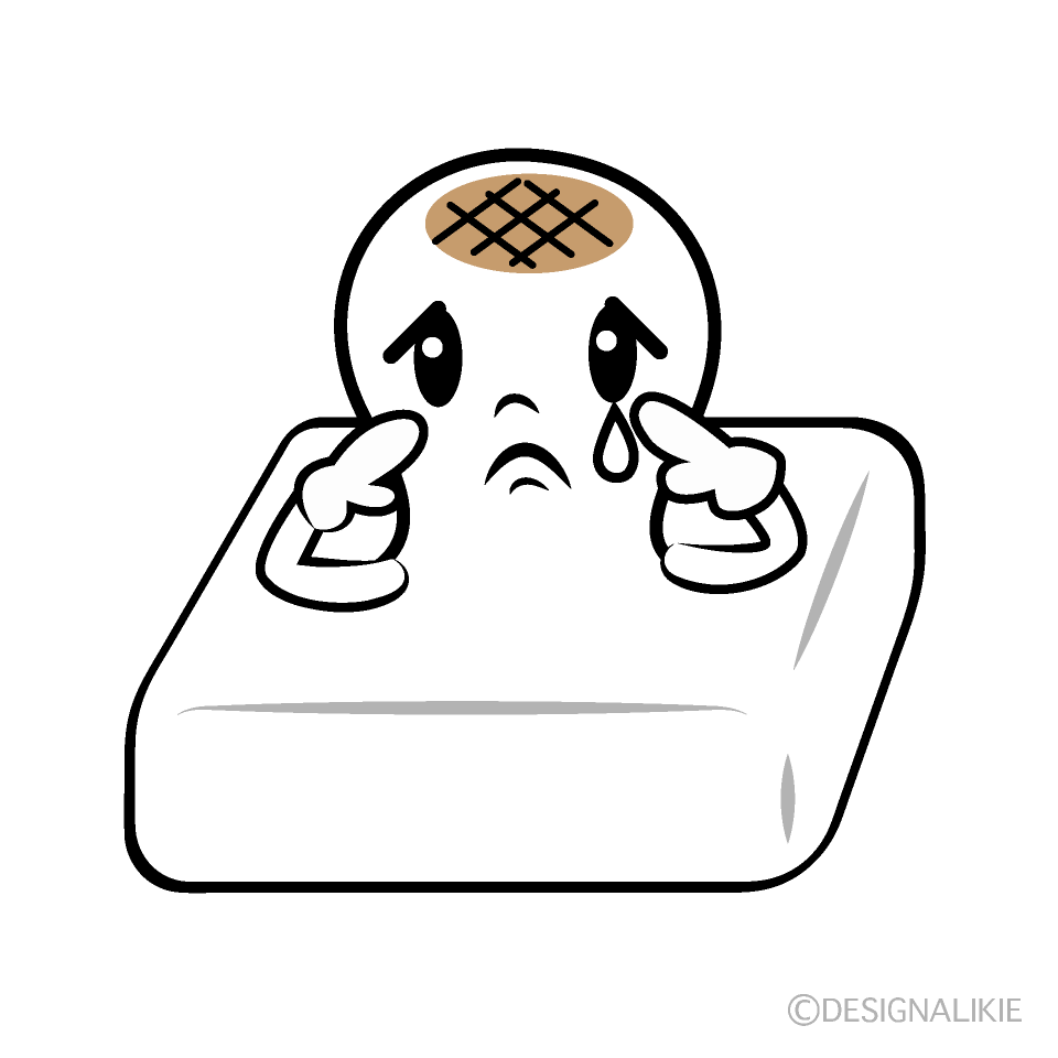かわいい悲しい餅イラスト