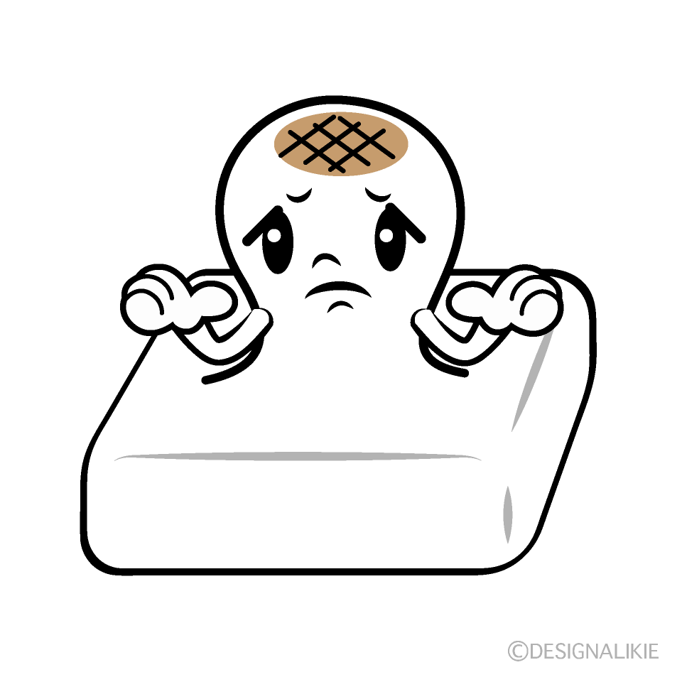 かわいい困る餅イラスト