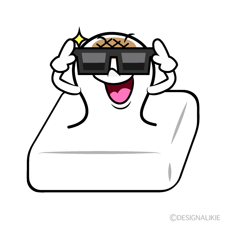 かわいいお辞儀する餅イラスト
