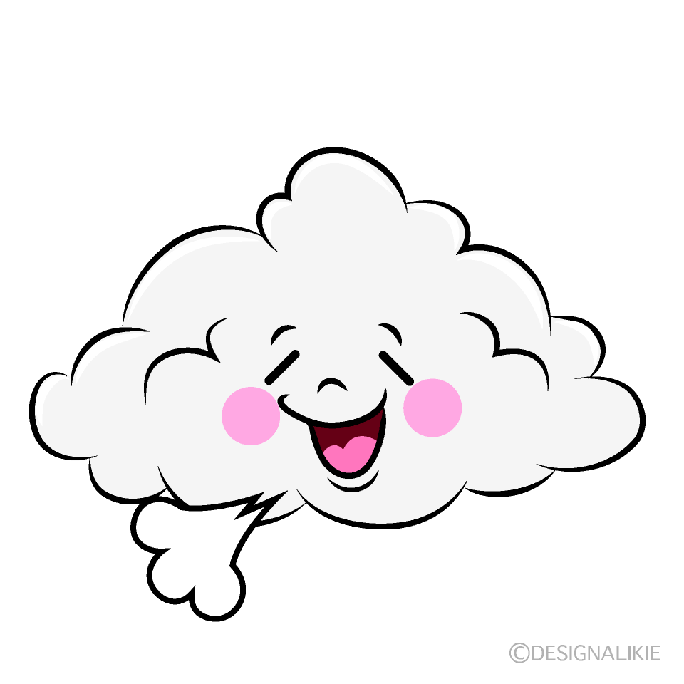 かわいいリラックスした雲イラスト