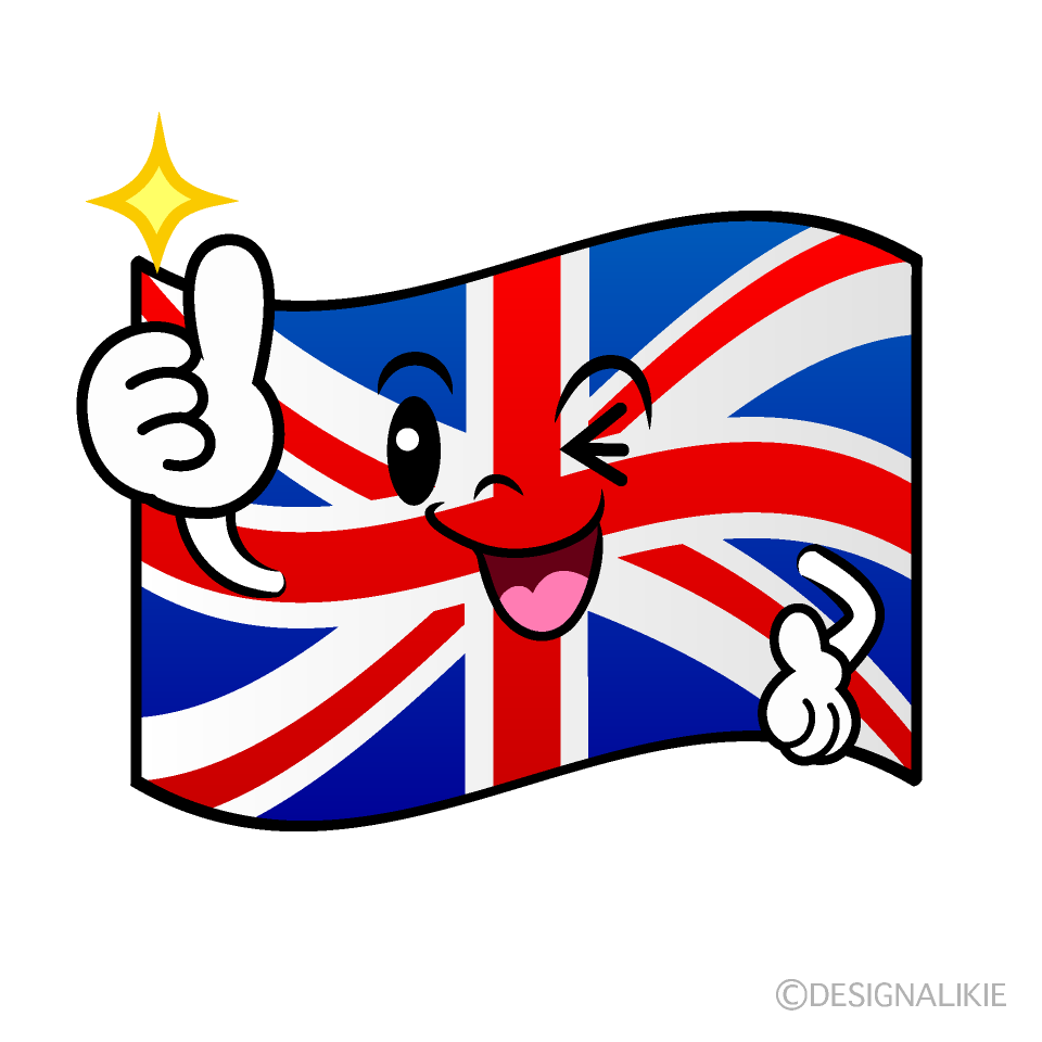 かわいいいいね！のイギリス国旗イラスト