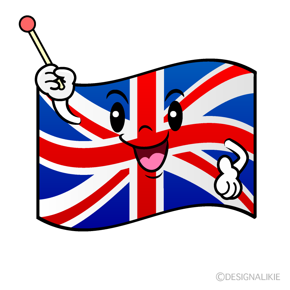 かわいい話すイギリス国旗イラスト